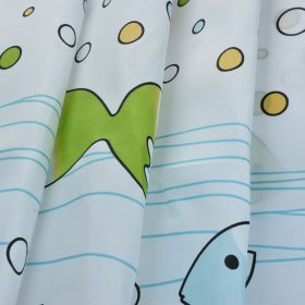 GIANTEX Fish Pattern Polyester Bathroom Waterproof Shower Curtains With Plastic Hooks U1029 3