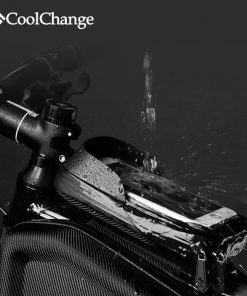 CoolChange Waterproof Bike Bag Frame Front Head Top Tube Cycling Bag Double IPouch 6.2 Inch Touch Screen Bicycle Bag Accessories 1