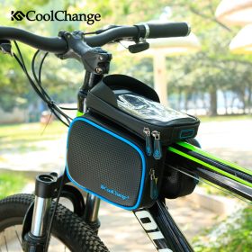CoolChange Bicycle Frame Front Head Top Tube Waterproof Bike Bag&Double IPouch Cycling For 6.0 in Cell Phone Bike Accessories 5