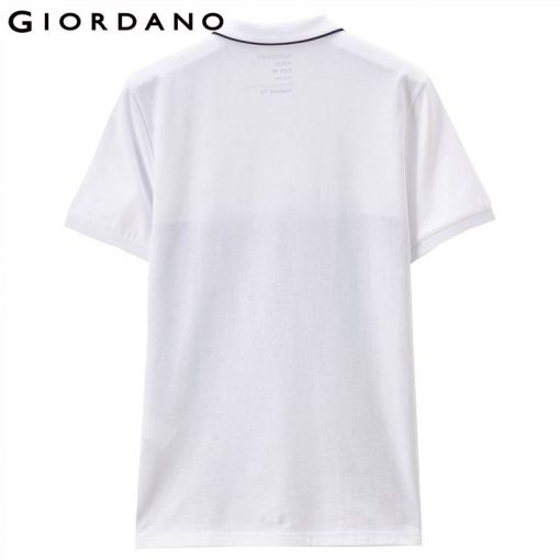 Giordano Men Polo Lion Embroidery Color Blocking Pattern Polo Shirt Short Sleeves Flat Collar Mens Top Slim Fitting Clothing 2