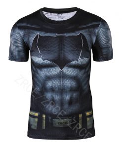 New Fashion Men Batman Tights Quick Dry Summer t shirt High Quality Fitness Clothing Breathable Sweat shirt Men Crossfit 1