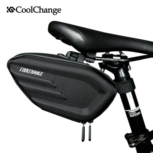 CoolChange Bicycle Saddle Bag Waterproof MTB Bike Rear Bag Reflective Cycling Rear Seat Tail Large Bag Bike Accessories