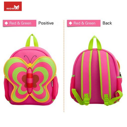 NOHOO Butterfly Waterproof Children School Bags Cartoon Animals School Backpacks For Teenage Girls Large Capacity Baby Backpack 3