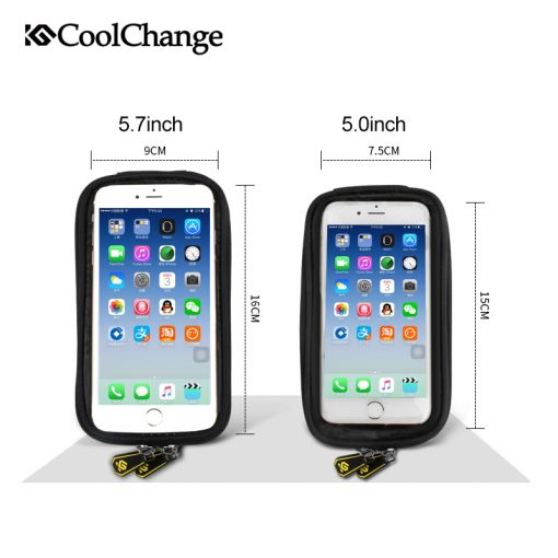 CoolChange High Quality Cycling Bike Front Frame Bag Tube Pannier Double Pouch for Cellphone Bicycle Accessories Riding Bag 1