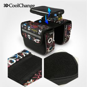 CoolChange High Quality Cycling Bike Front Frame Bag Tube Pannier Double Pouch for Cellphone Bicycle Accessories Riding Bag 2