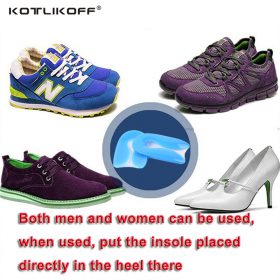 KOTLIKOFF Silicone Gel U-Shape Plantar Fasciitis Heel Protector Heel Spur Cushion Pad Shoe Inserts Insole for Men Women 5