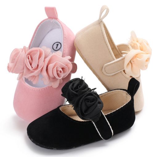 Infant Newborn Soft Sweet Mary Jane Baby Shoes Kids Wedding Party Dress Footwear Children Princess First Walker Baby Girl Shoes 5