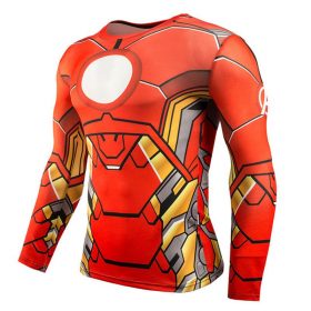 Hot Sale Fitness MMA Compression Shirt Men Anime Bodybuilding Long Sleeve Crossfit 3D Superman Punisher T Shirt Tops Tees 4