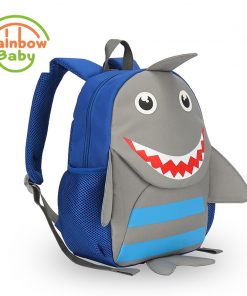 Rainbow Baby Cute Shark Bagpack Ultra-Light Kids & Babys Bags Wearable School Bags Non-Polluting Boys Bagpack Lovely Backpack 1