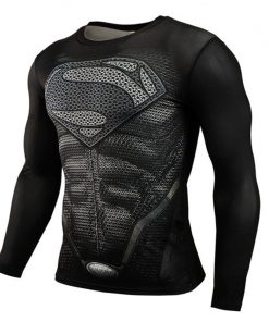 Hot Sale Fitness MMA Compression Shirt Men Anime Bodybuilding Long Sleeve Crossfit 3D Superman Punisher T Shirt Tops Tees
