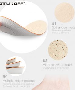 KOTLIKOFF Sport Height Increase Insole Men and Women School Insoles Shock Absorbing Insoles EVA Silicone Shoe Insole Heel Spur 1