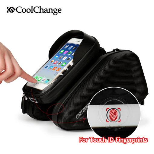CoolChange Waterproof Bike Bag Frame Front Head Top Tube Cycling Bag Double IPouch 6.2 Inch Touch Screen Bicycle Bag Accessories 2