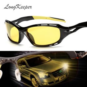 LongKeeper Hot Sale Night Driving glasses Anti Glare Glasses For Safety Driving Sunglasses Yellow Lens Night Vision Goggles 1004