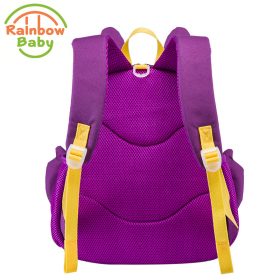 Rainbow Baby Cartoon Squirrel Child's School Bags Wearable Breathable Ultra-Light Kids Baby Snack toys Bag Boys Girls Backpack  2