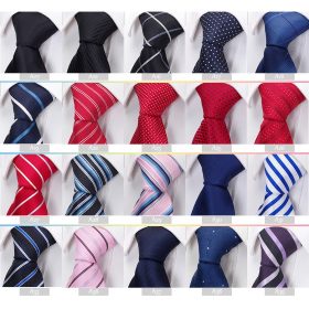 20 style Formal ties business vestidos wedding Classic Men's tie stripe grid 8cm corbatas dress Fashion Accessories men necktie  5