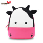 NOHOO Waterproof Kids Backpack 3D Cute Cow Cartoon Toddler Backpack  Pre School Baby Children Sidesick Bags for 2-5 Years Old