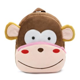 2017 Plush Children Backpacks Kindergarten Schoolbag 3D Cartoon Monkey Animal Kids Backpack Children School Bags for Girls Boys 1