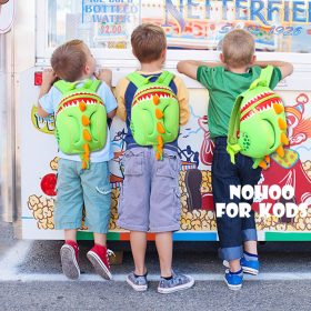 NOHOO Baby Kid's School Bags Waterproof Dinosaur Neoprene Children School Bags Boys Girls 3D Cartoon Bags for 2-5 Years Old 5