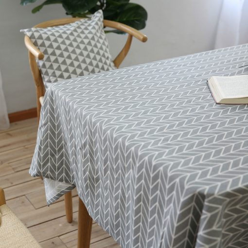 GIANTEX Pastoral Arrow Pattern Decorative Table Cloth Cotton Linen Tablecloth Dining Table Cover For Kitchen Home Decor U1099 2
