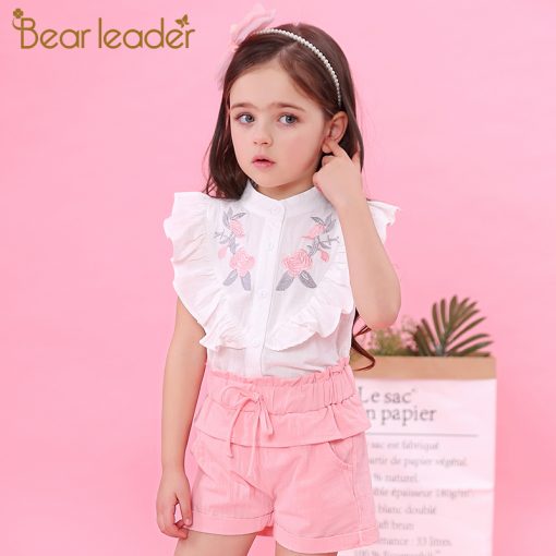 Bear Leader Girls Clothing Sets 2018 New Summer O-Neck Sleeveless T-Shirt+Pants 2 Pcs Kids Clothing Sets Children Clothing 4