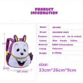 Rainbow Baby Cartoon Squirrel Kids Baby Snack toys Bags Ultra-Light Wearable Breathable Boys Girls Backpack School Bags   5