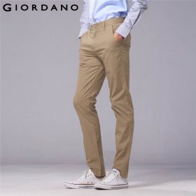 Giordano Men Pants Men Khaki Pantalon Homme Slim Pants Men Quality Trousers Men Cotton Business Casual Modern Pantalones Hombre 2