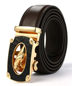 Men'S Belt Belts Genuine Leather Gift Waistband Suspenders Accessories Famous Brand Apparel Waist Man Black Stretch Buckles 1
