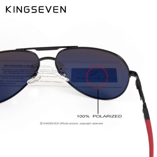 KINGSEVEN Aluminum Magnesium Men's Sunglasses Polarized Men Coating Mirror Glasses oculos Male Eyewear Accessories For Men K725 4