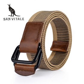 SAN VITALE Men Belt Canvas New Arrival Outdoor Army Tactical Military Nylon Belts Mens Waist Swat Strap With Buckle Rappelling