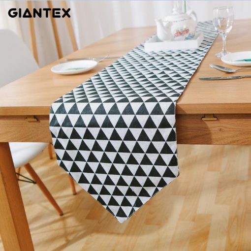 GIANTEX European Style Print Cotton Linen Table Runner Home Decor U1420