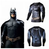 Men Compression Shirt Batman VS Superman 3D Printed T-Shirts Long Sleeve Tights Crossfit Quick Dry Costume 5