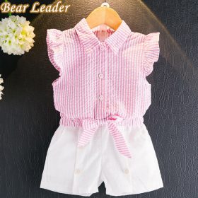 Bear Leader 2018 New Summer Casual Children Sets Flowers Blue T-shirt+  Pants Girls Clothing Sets Kids Summer Suit For 3-7 Years 3