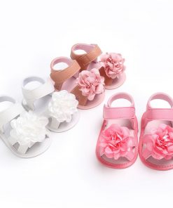 New flower style pu leather Baby moccasins child Summer girls fashion sandals Sneakers baby shoes 0-18 M baby sandals 1