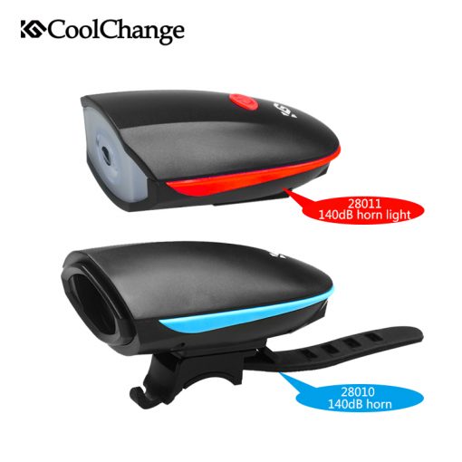 CoolChange Bicycle Bell USB Charging Bike Horn Light Headlight Cycling Multifunction Ultra Bright Electric 140 db Horn Bike Bell 2