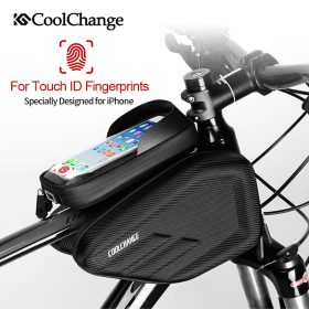 CoolChange Waterproof Bike Bag Frame Front Head Top Tube Cycling Bag Double IPouch 6.2 Inch Touch Screen Bicycle Bag Accessories