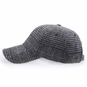 [AETRENDS] 2018 New Winter Plaid Woolen Baseball Cap Men Women Cotton Snapbacks Baseball Hats Z-6246 3