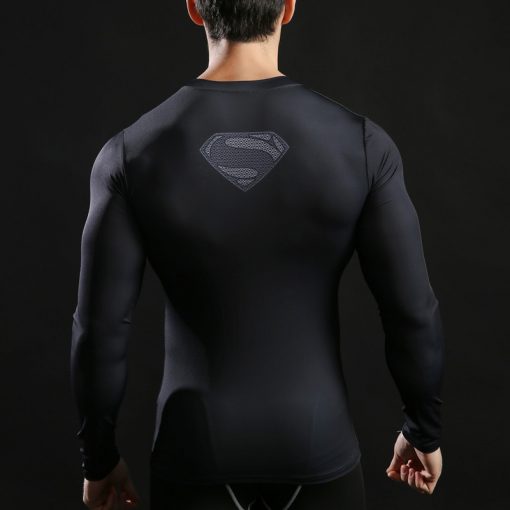 New 2017 Brand Clothing Fitness Compression Shirt Men Superman Bodybuilding Long Sleeve 3D T Shirt Crossfit Tops Shirts S-3XL 3