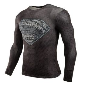 Hot Sale Fitness MMA Compression Shirt Men Anime Bodybuilding Long Sleeve Crossfit 3D Superman Punisher T Shirt Tops Tees 3