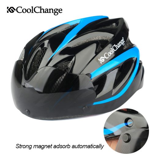 CoolChange Bicycle Helmet EPS Insect Net Road MTB Bike Windproof Lenses Integrally-molded Helmet Cycling Casco Ciclismo 1