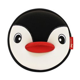 NOHOO High Quality Waterproof Animals Shoulder Bag 3D Penguin Printed Handbag Small Circular Cartoon Kids Baby Bags 3