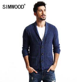 SIMWOOD 2018 new Spring winter cardigan men fashion casual sweater  knitwear slim fit  high quality MY2043