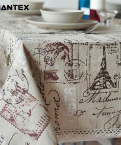 GIANTEX Tower Print Decorative Table Cloth Cotton Linen Lace Tablecloth Dining Table Cover For Kitchen Home Decor U0996