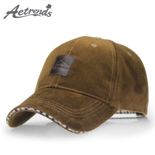 [AETRENDS] 2018 Winter Baseball Cap Fashion Hats for Men casquette polo 4 Colors for Choice Z-1937