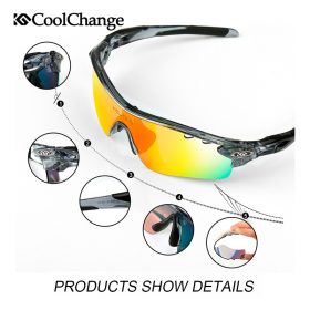 CoolChange Polarized Cycling Glasses Bike Outdoor Sports Bicycle Sunglasses For Men Women Goggles Eyewear 5 Lens Myopia Frame 2