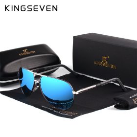 KINGSEVEN Aluminum Magnesium Men's Sunglasses Polarized Men Coating Mirror Glasses oculos Male Eyewear Accessories For Men K725