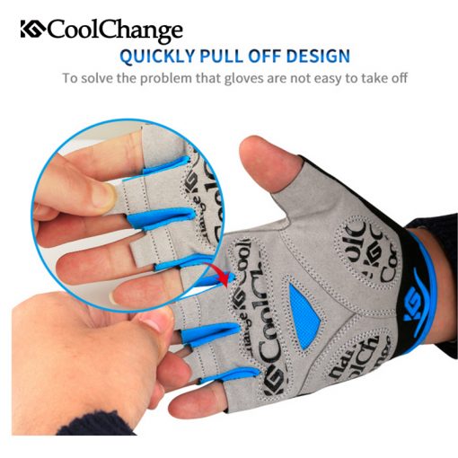 CoolChange Cycling Gloves Half Finger Mens Women's Summer Sports Shockproof Bike Gloves GEL MTB Bicycle Gloves Guantes Ciclismo 3