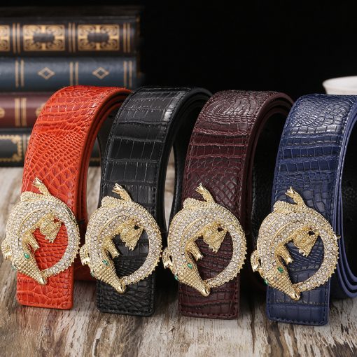 Men's Belts 2017 Hot Fashion Cowhide Genuine Leather Luxury Famous new designer high quality diamond buckles waistband for male 5