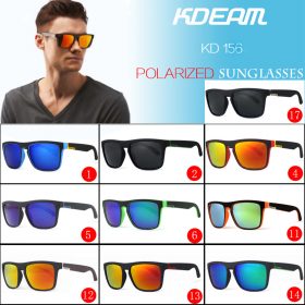Highly Recommended KDEAM Mirror Polarized Sunglasses Men Square Sport Sun Glasses Women UV gafas de sol With Peanut Case KD156 5