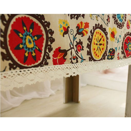 GIANTEX Bohemian National Wind Decorative Table Cloth Cotton Linen Lace Tablecloth Dining Table Cover Kitchen Home Decor U0997 5