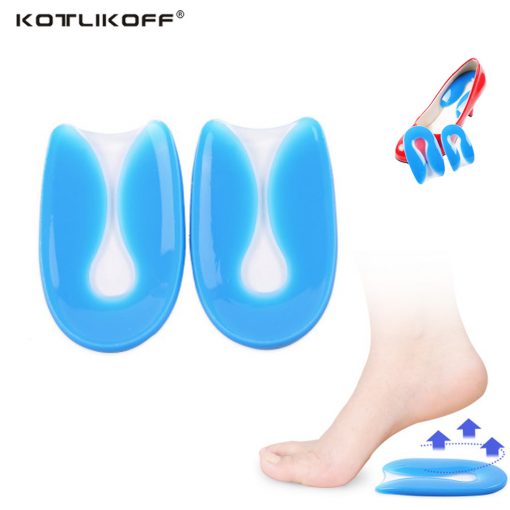 KOTLIKOFF Silicone Gel U-Shape Plantar Fasciitis Heel Protector Heel Spur Cushion Pad Shoe Inserts Insole for Men Women 2